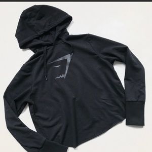 Gymshark Split Back Logo Hoodie Black